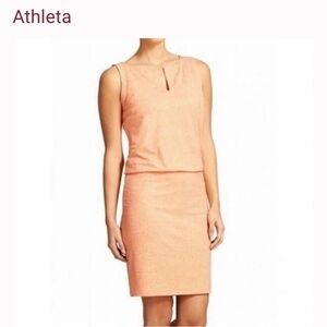 Athleta Vida linen blend peach orange mini dress S
